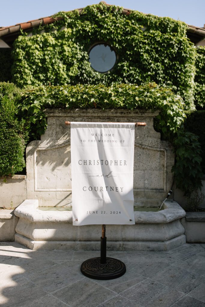 italy wedding signage