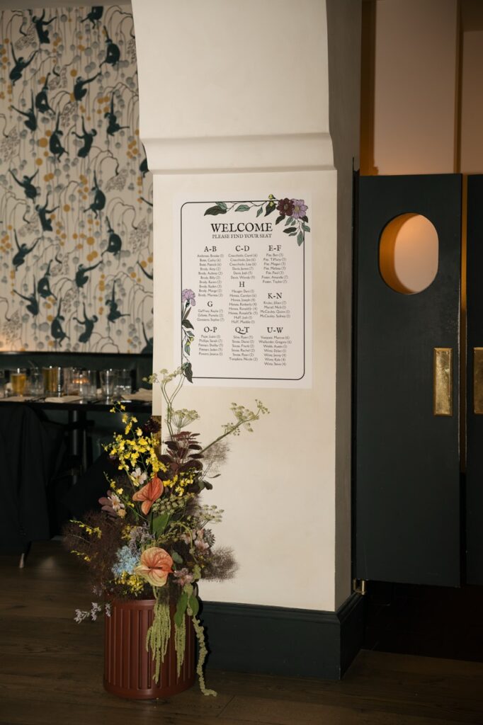 Creative flash photography of modern reception space at The Lively wedding venue in downtown Boise.