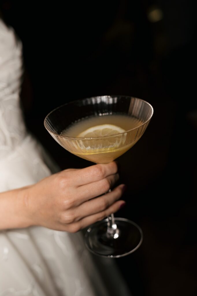 Personalized cocktails for intimate wedding at The Lively in Boise.