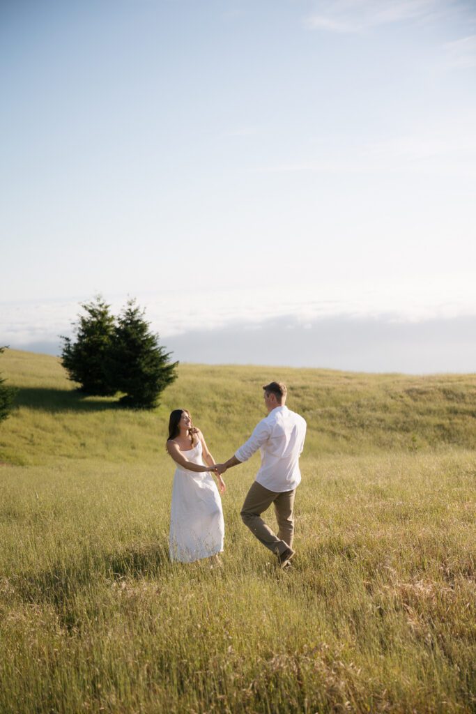 Wide view of Mount Tamalpais during an engagement photo session.