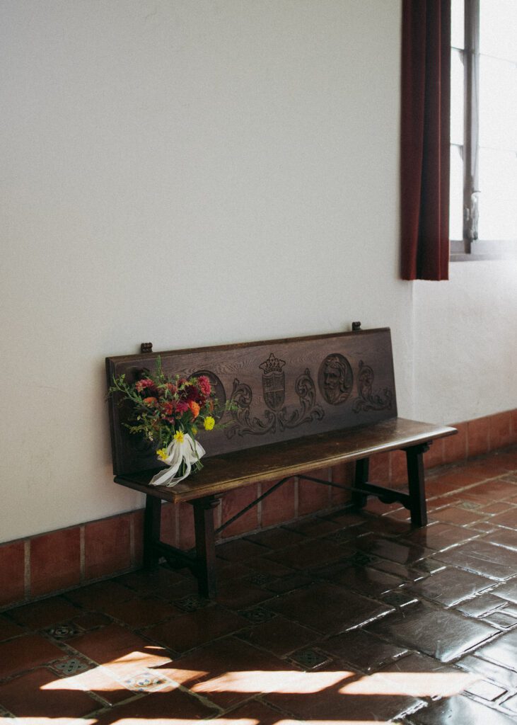 Interior details of a Santa Barbara courthouse wedding