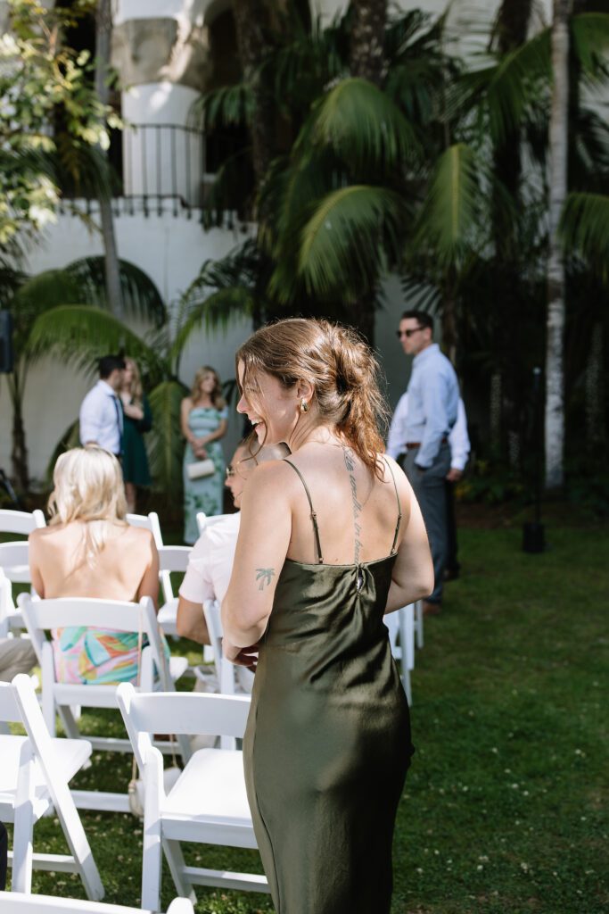Guests mingling at Santa Barbara Courthouse wedding
