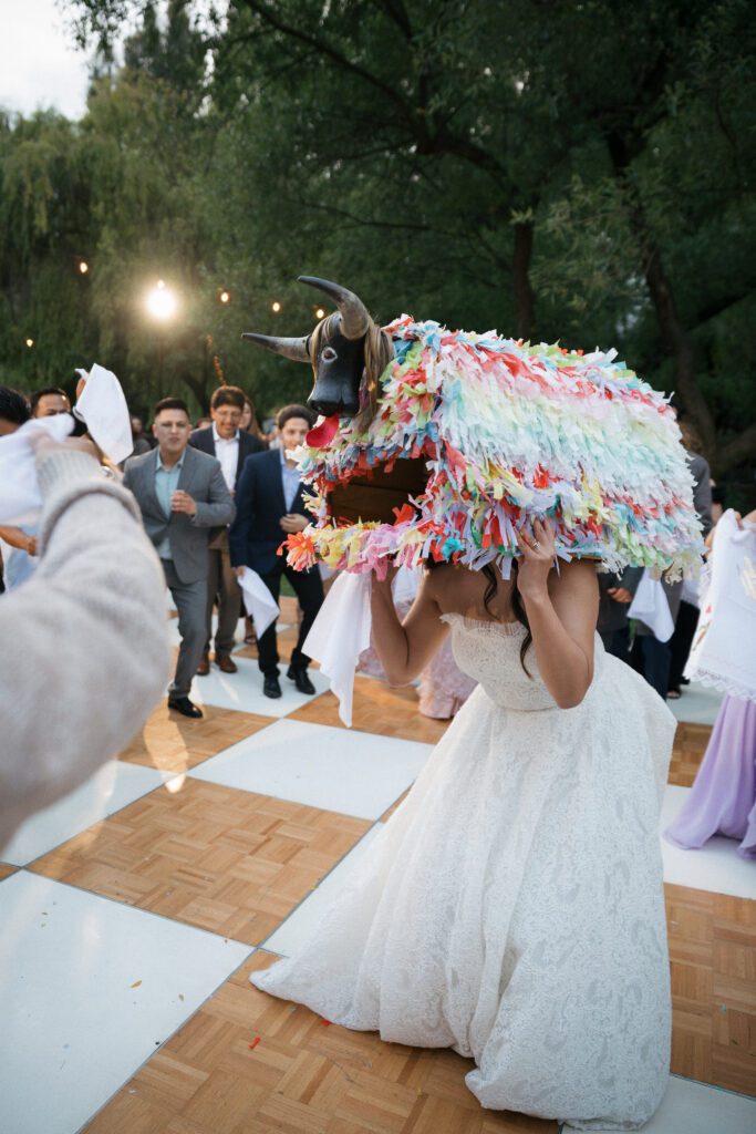 Bride dancing during her luxury Sonoma wedding.
