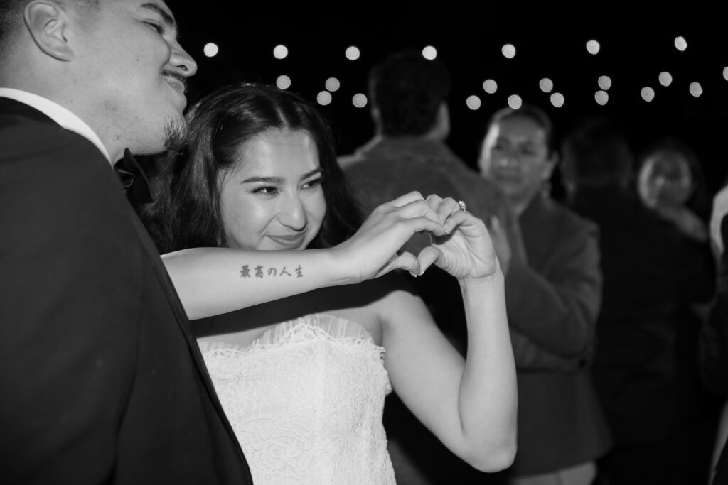 Creative flash photography capturing the wedding dance floor in Sonoma.